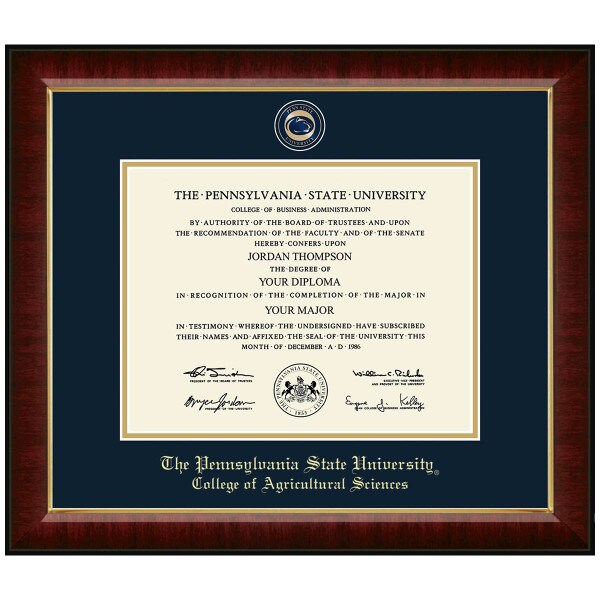 #113 College of Agricultural Sciences diploma frame Masterpiece Medallion in Murano (Cherry)